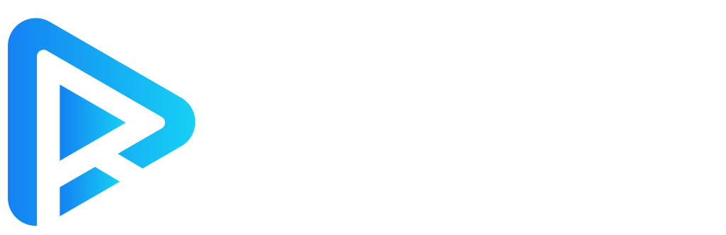 Description: Creative logo on a robust black background.